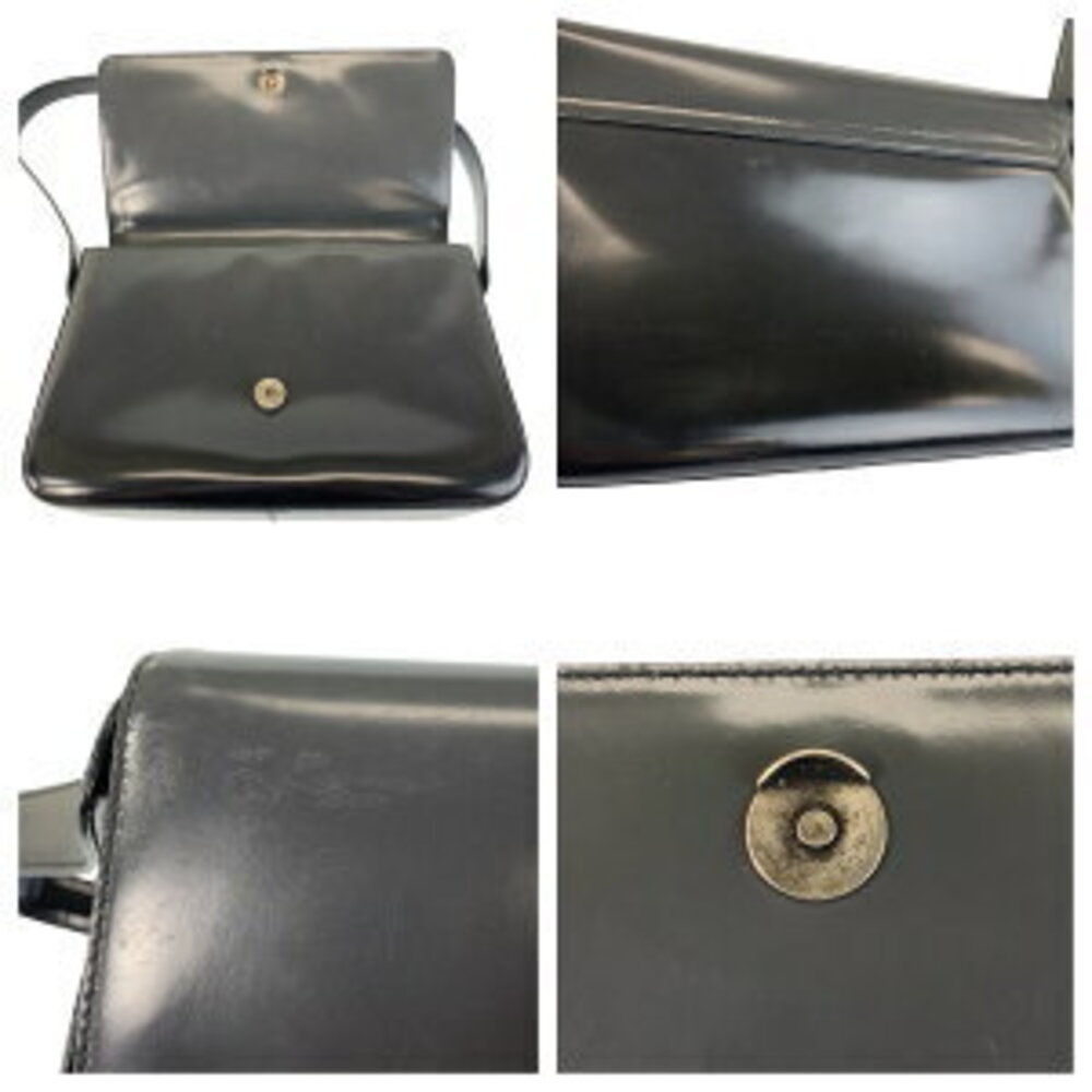 Prada shoulder black enamel bag handbag - Picture 5 of 10